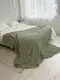 Плед Dushka Home Шарпей Полоска 4 см 21785 200х230 см зеленый