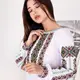 Вышиванка женская Moderika Гармония с красно-зеленой вышивкой 56