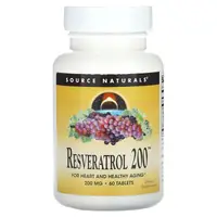Натуральная добавка Source Naturals Resveratrol 200 mg, 60 таблеток