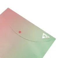 Папка-конверт на кнопке А4 YES Fusion 492291 розово-зеленая