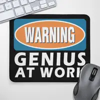 Коврик для мышки Warning! Genius at work 24х20 см (KYL_22U039);