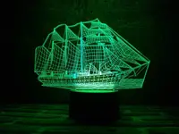 Змінна пластина для 3D-нічника "Корабль" 3DTOYSLAMP