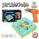 Конструктор – мозаика Tu Le Hui "Diy Light Puzzle" винтовой с шуруповертом и LED подсветкой 200 деталей