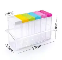 Кухонні підставка з шістьма ємностями для спецій Seasoning six piece set