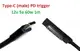 Переходник на 12v (max 5a, 60w) Microsoft 5pin SurFace 1/2 1m з USB Type-C (male) Power Delivery PD тригер (A class) 1 день гар.