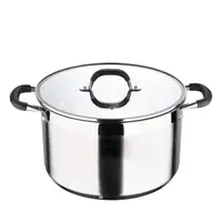 Каструля з кришкою Bergner Midnight BG-32084-MM 28 см 9.5 л срібляста