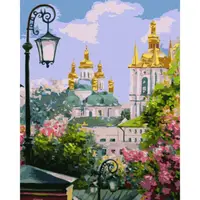 Набір картин за номерами 2 в 1 Ідейка "Київ золотоверхий навесні" 40х50 KHO3629 та "Релакс влітку" 40х40 KHO4470