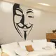 Трафарет для покраски Анонимус, одноразовый из самоклеящейся пленки 174 х 116 см