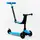 Самокат-велобег 3в1 Best Scooter колеса PU со светом, сидение, родительская ручка. Blue (106697)