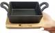 Форма чугунная с деревянной подставкой крадратная MasterPro Cook & share BGMP-3805-4 13,6 см черная