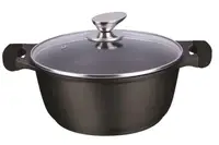 Кастрюля со стеклянной крышкой Bohmann BlaСk BH-15024-blaСk 5 л 24 см