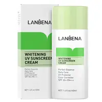 Отбеливающий солнцезащитный крем Lanbena Whitening UV Sunscreen Cream SPF 50+/PA+++ 40мл Green от пигментации