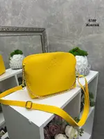 Желтый — стильный женский молодежный и удобный клатч на три отделения на молнии (0380)
