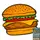 Полотенце пляжное Гамбургер IMP_73_BURGER