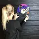 Часы настенные цветные из дерева «Nightmare before Christmas»