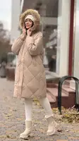 Куртка пальто жіноча зимова бежева П990