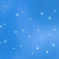 Гірлянда штора 2х2 м 240 LED світлодіодна мідний провід 8 ниток Білий ZWM2240LEDW