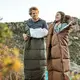 Спальник с капюшоном Naturehike U150 NH20MSD07, (11°C), правый, коричневый