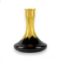 Скляна колба для кальяну під ущільнювач 2×2 Hookah Craft (крафт), чорно-жовта крихта