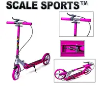 Двоколісний самокат "Best Scooter" ручне гальмо. Pink (787875911)