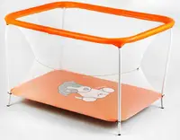 Манеж "Собачка", прямокутний, м`яке дно, євро сітка, без ручки. Orange (147273)