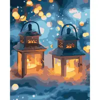 Картина за номерами Santi Ліхтарики у снігу 955084 40х50 см