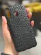 Чехол для Samsung Galaxy M20 - Под кожу крокодила, Черный