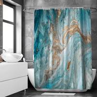 Шторка для ванны из полиэстера водонепроницаемая Bathlux 180x180 см с кольцами, занавеска для ванной комнаты