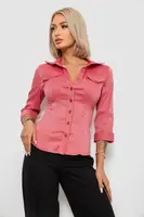 Рубашка классическая в полоску, цвет коралловый, 230R643