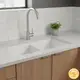 Смеситель KT Ø35 для кухни гусак ухо на гайке SS AQUATICA KT-4B170P (9722101)