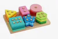 Детская доска логическая, сортер с колышками. Multicolor (159501)