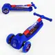 Самокат трехколесный Best Scooter складной руль, светящиеся колеса PU. Spiderman (105390)