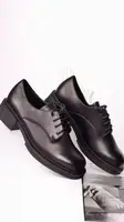 Туфлі жіночі чорні на шнурівці Т1838 38