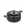 Каструля з кришкою Bergner Earth black BG-32036-BK 24 см 4.3 л чорна