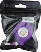 Кабель TOTO TKX-66 Flat USB cable microUSB 1m Purple