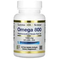 Жирные кислоты California Gold Nutrition Omega 800, 30 рыбных капсул