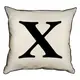 Подушка с мешковины Letter X 45x45 см (45PHB_ABC047_WH)