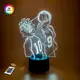 3D ночник "Хината и Кагеяма" (УВЕЛИЧЕННОЕ ИЗОБРАЖЕНИЕ)+ пульт ДУ+сетевой адаптер+батарейки (3ААА)  3DTOYSLМР