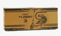Самокат двоколісний Skyper Turbo, колеса PU 200 мм, сталева рама, ручне дискове гальмо, 2 амортизатори. Black and Yellow (146085)
