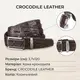 Ремень-автомат CROCODILE LEATHER 18171 из натуральной кожи крокодила Коричневый