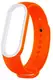 Ремешок UWatch Double Color Replacement Silicone Band For Xiaomi Mi Band 5/6/7 Orange/White Line