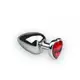 Анальная пробка Silver Heart Ruby L