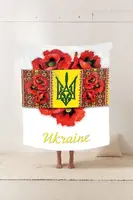 Плед патріотичний 3D Макове серце України 29592 180х215 см