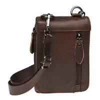 Мужская кожаная сумка через плечо Keizer K1702-brown