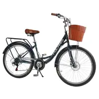 Велосипед міський 26" Corso Polaris PS-128, сталева рама 16.5", Shimano 7 швидкостей. Dark blue (168068)
