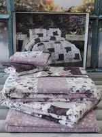 Полуторное Постельное белье Фланель Belizza Plaid Purple 160х220см