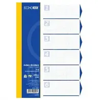 Разделитель цветной 1-6 Economix А4