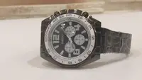 Чоловічий наручний годинник з чорним браслетом код 24