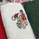 Набор махровых кухонных полотенец Турция Новый год Санта Олень Мишка белый 13932 30х50 см 3 шт
