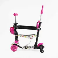 Самокат 5 в 1 Best Scooter, PU колеса з підсвічуванням. Pink (163307)